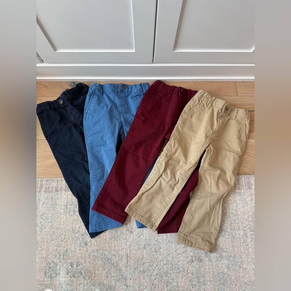 The Children's Place Kids' Pants Bundle - Navy, Blue, Burgundy, Khaki